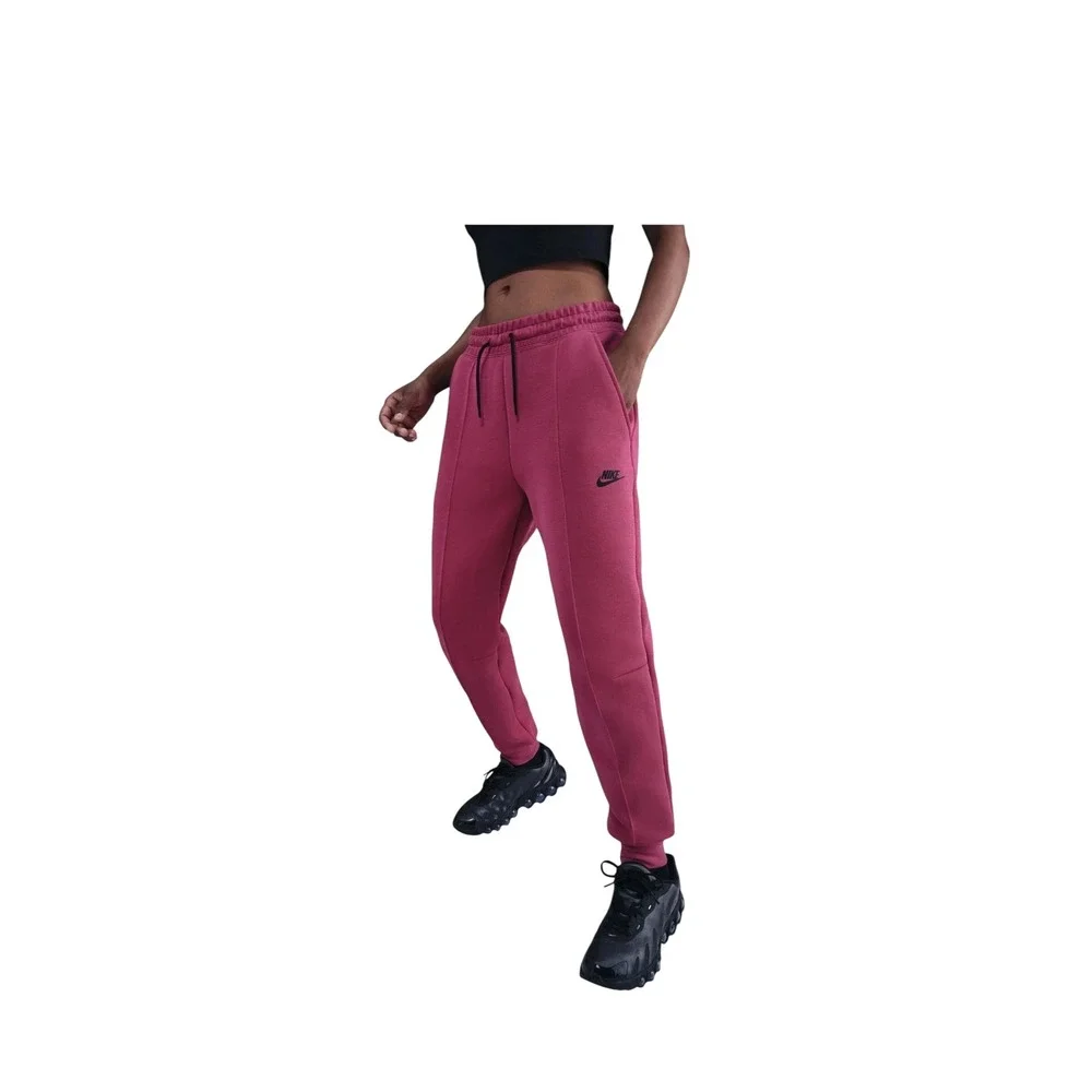Nike Tech Fleece High Waisted Joggers Womens XS Fireberry Pink FB8330-634 NWT